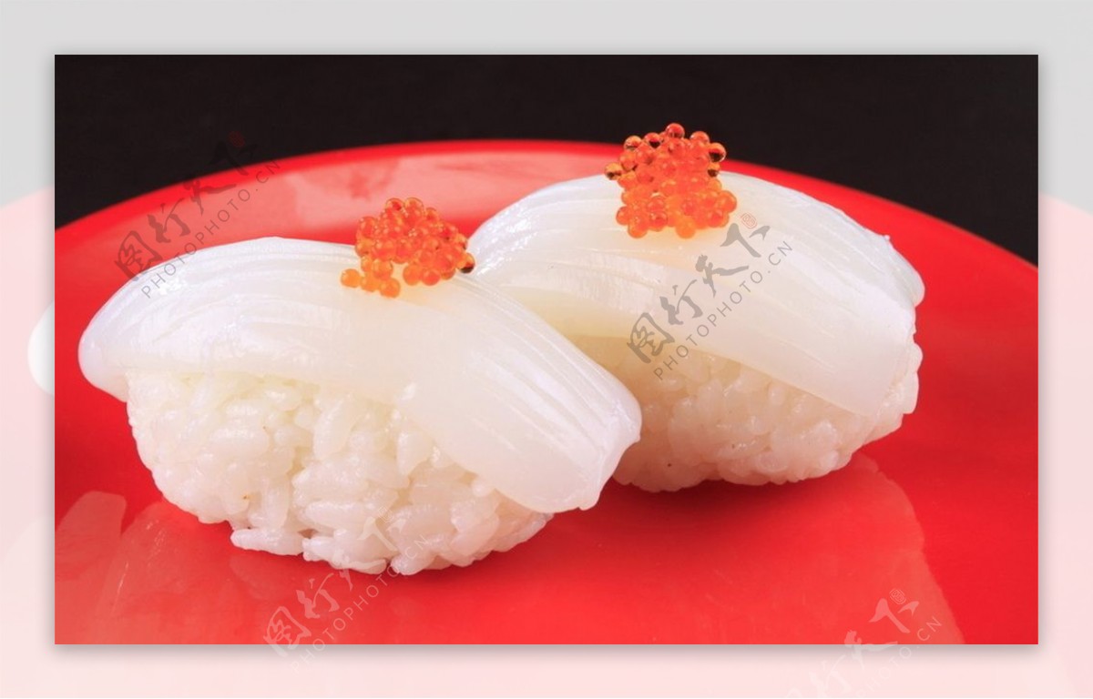 鱿鱼寿司图片