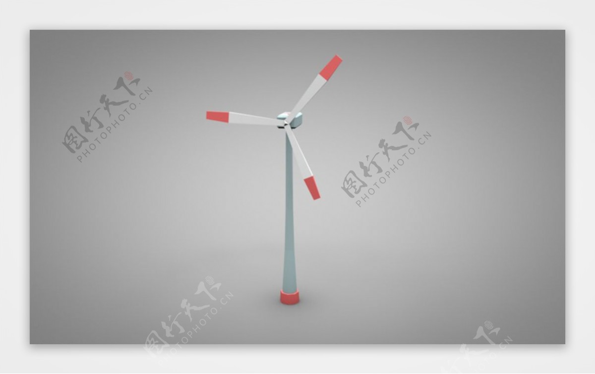 C4D模型风力发电图片