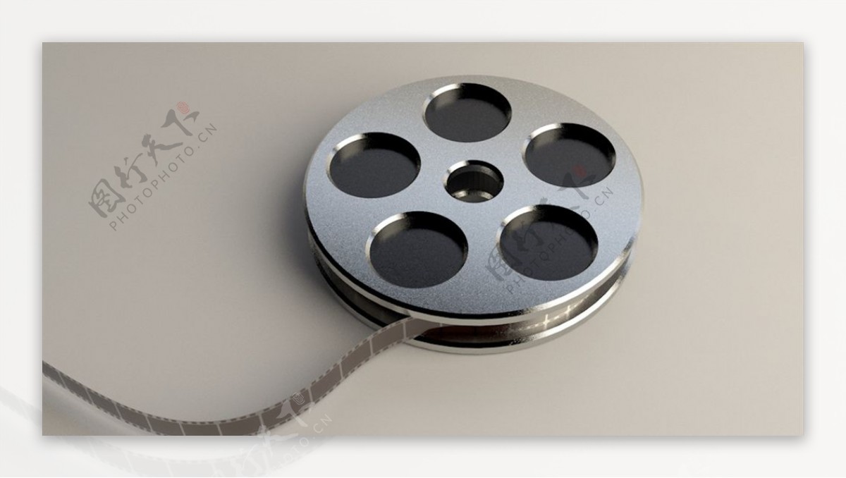 C4D模型电影胶片卷轴图片