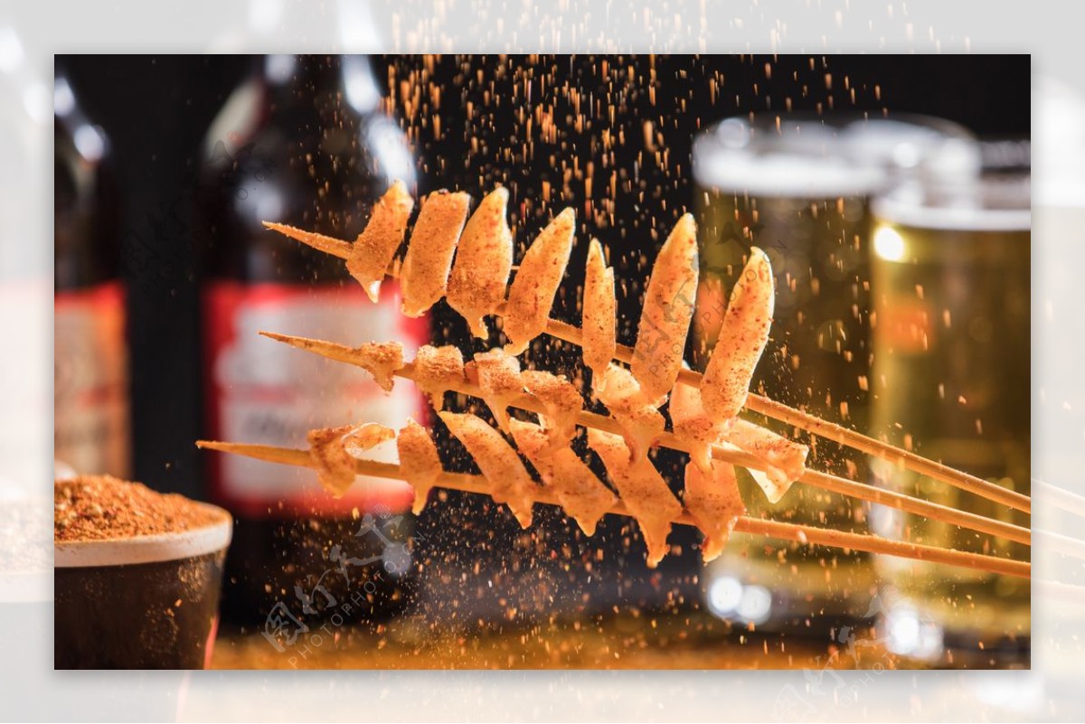 烧烤烤串肉串图片