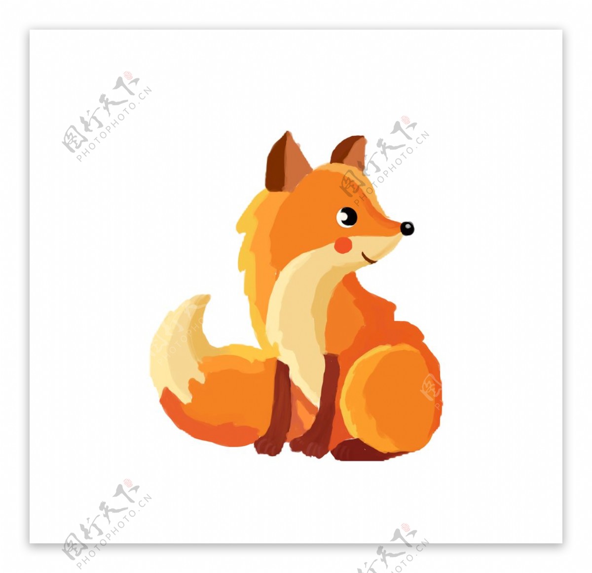油画小狐狸图片